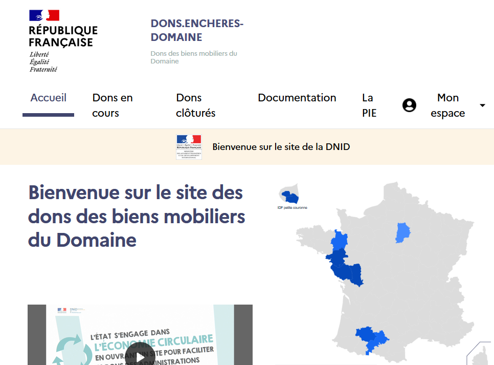 Site Dons Enchères Domaines