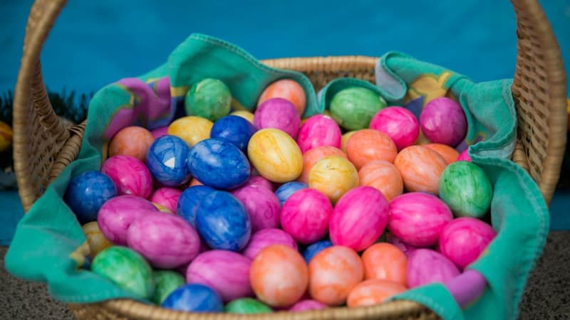 Des œufs de Pâques colorés - Daniel Karmann - DPA - AFP
